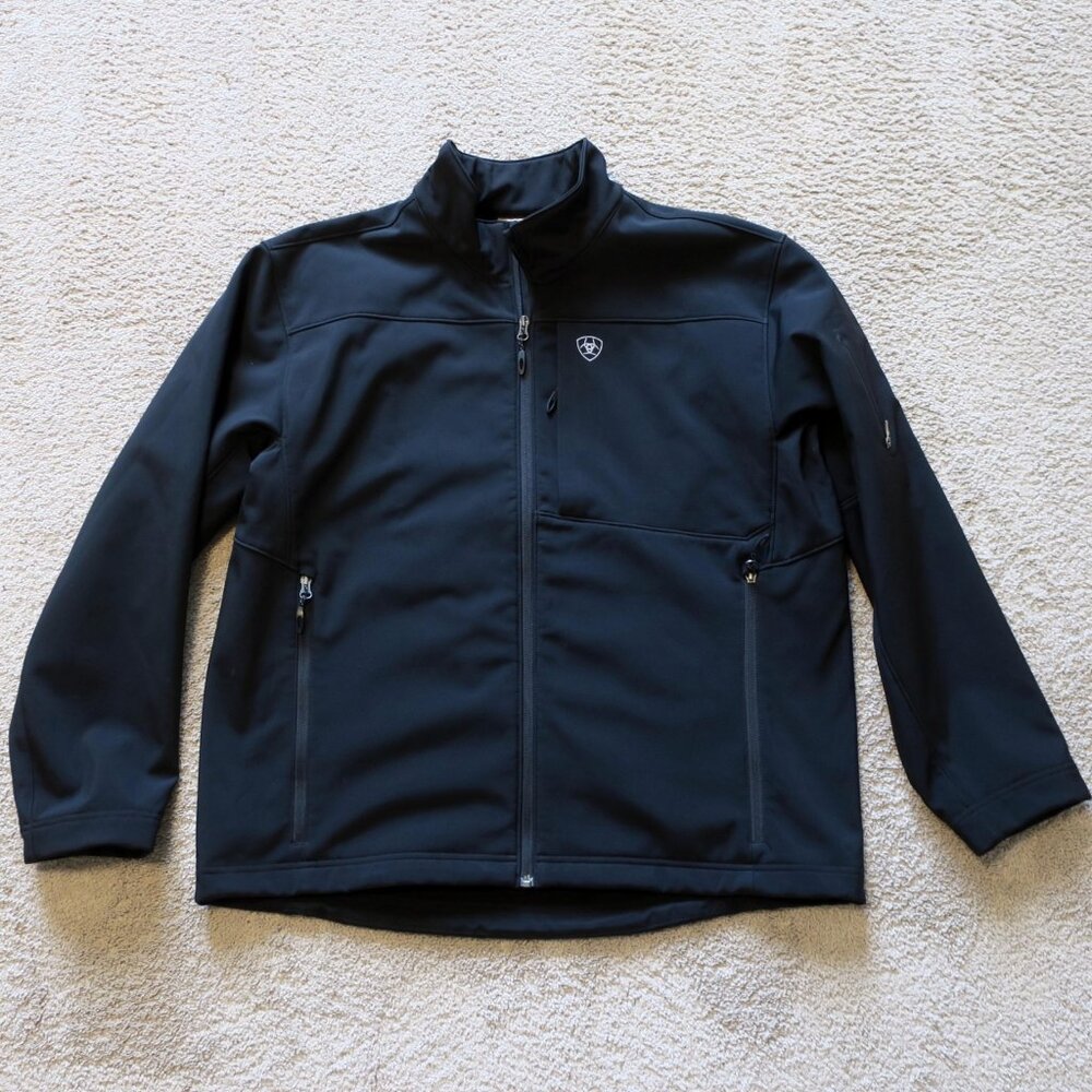 Ariat Vernon Black Softshell Zip Jacket Water Res… - image 4